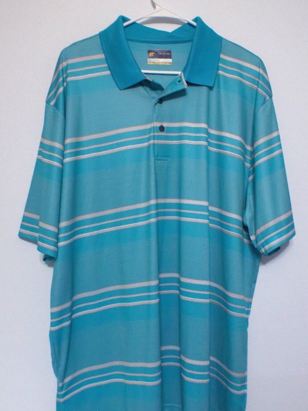 Jack Nicklaus StayDry Golf Polo Shirt Men’s XXL Tall Blue Striped Performance